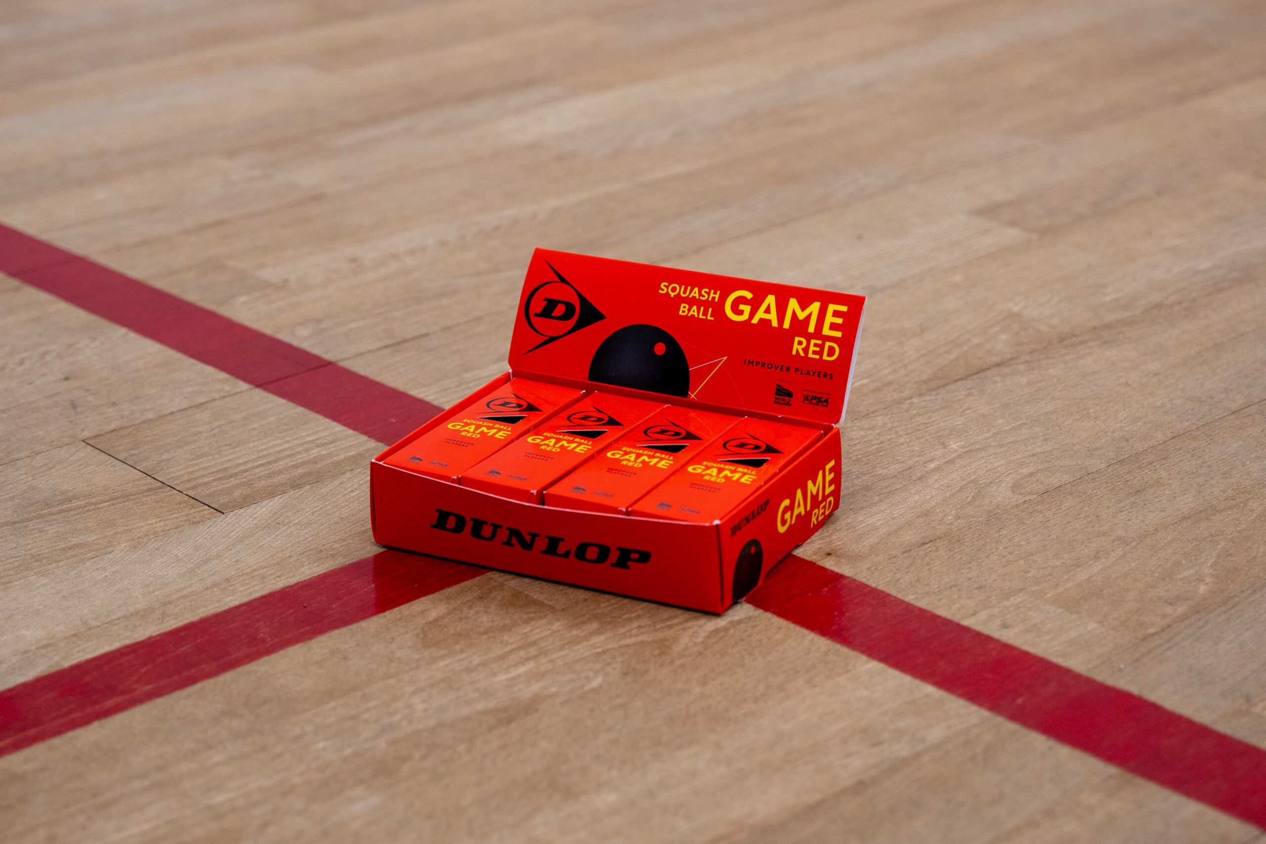 Dunlop Game Red squashbal voor recreatieve en gevorderde spelers